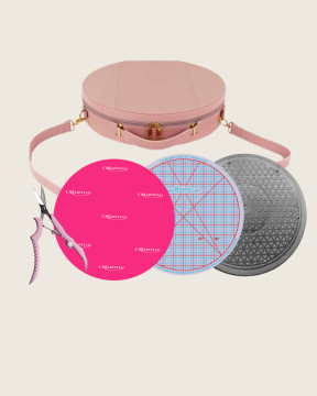 Round Covering Case, 3PC 12in RAB, Pink snippets DD